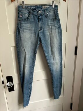 AG Adriano Goldschmied The Farrah Skinny Ankle Jeans - Light Blue Wash 26R